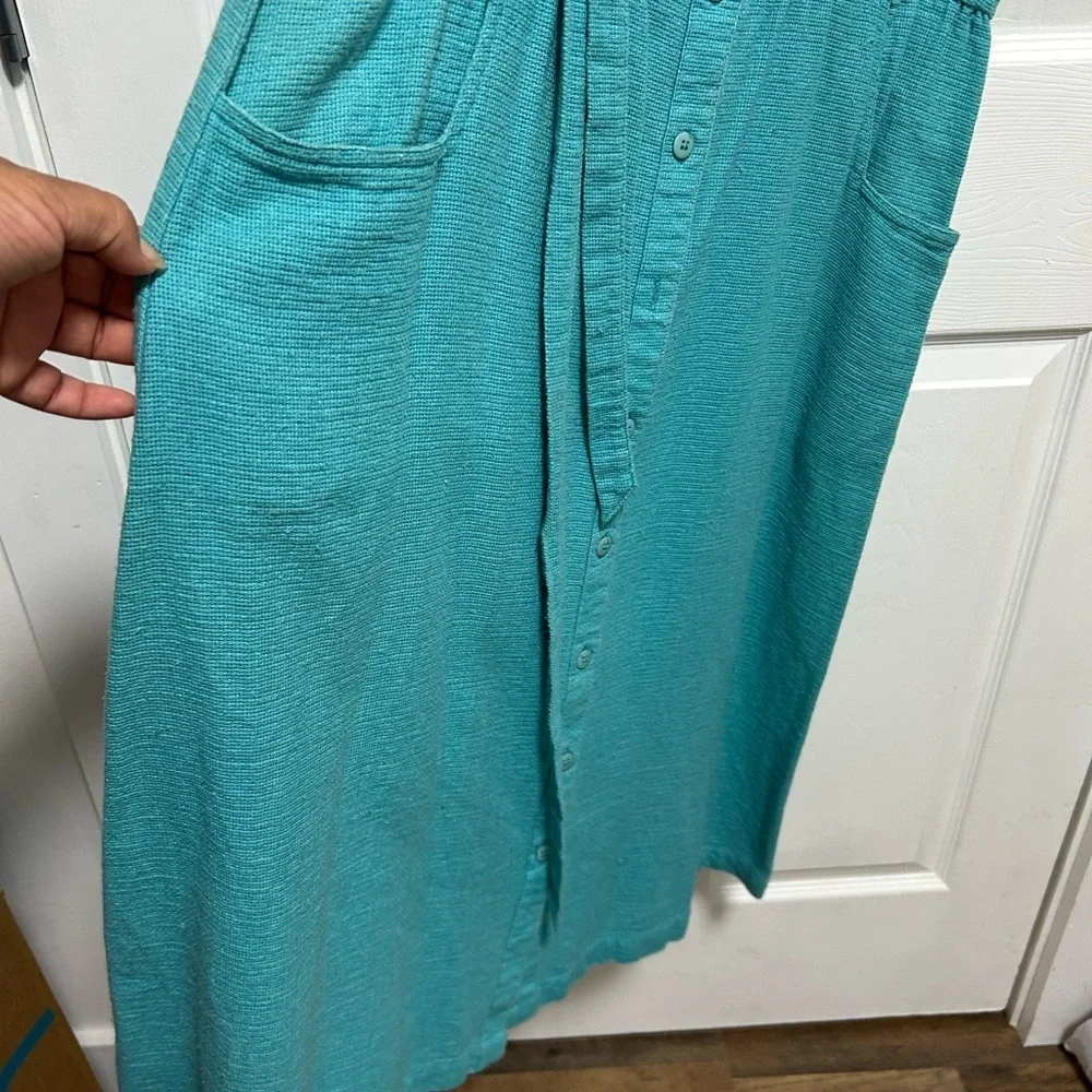 L.L. Bean vintage Turquoise Sleeveless Maxi Dress - Picture 3 of 5